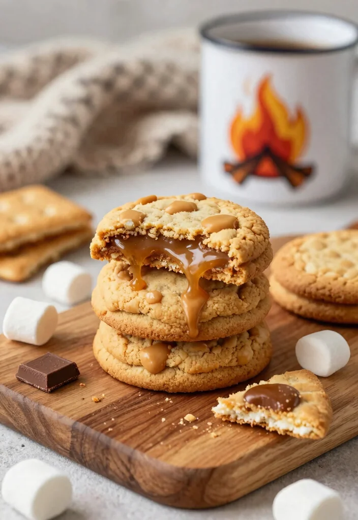 15 Toffee Cookie Recipe Ideas: Buttery Crunchy Treats - 10. S'mores Toffee Cookies 1