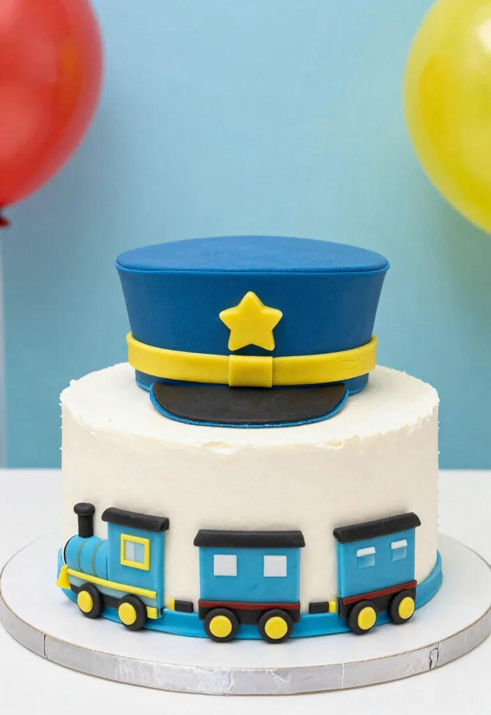 15 Train Birthday Cake Ideas Fun Classic Kids Theme - 11. Train Conductor Cake 1