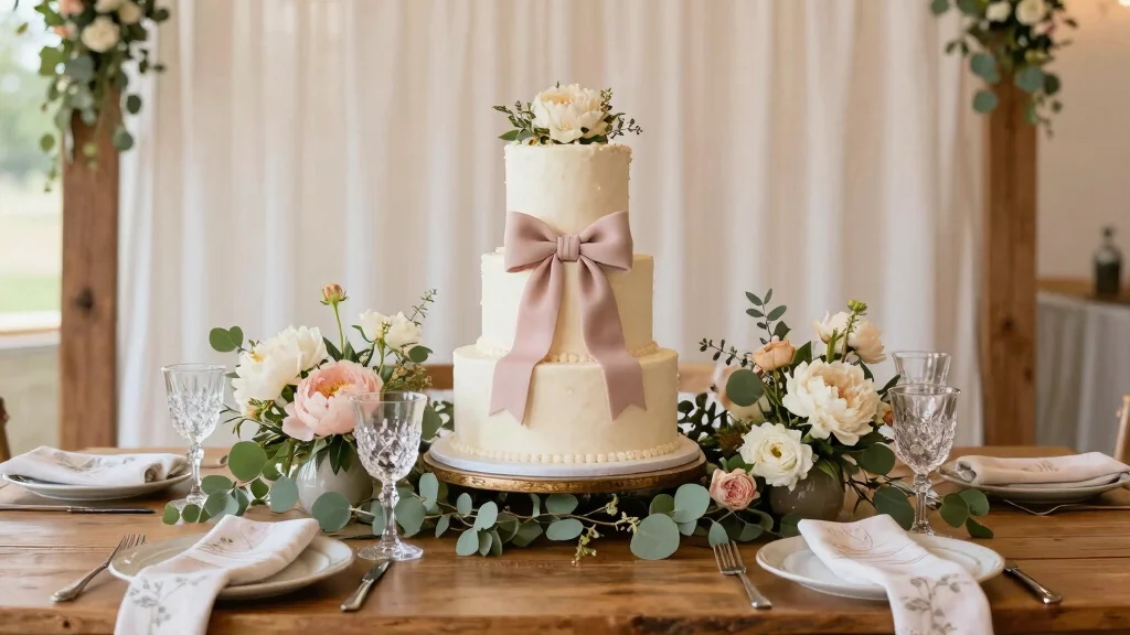 15 Wedding Cake With Bow Ideas: Elegant Soft Detail