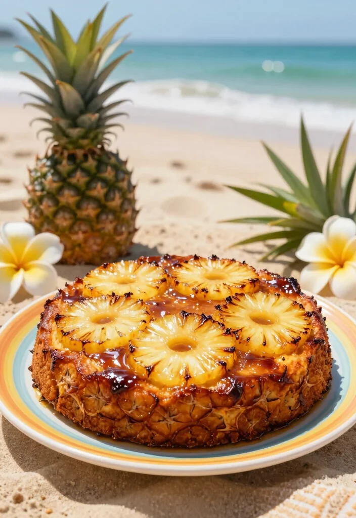 16 Beach Birthday Cake Ideas for a Sunny Tropical Celebration - 7. Pineapple Upside Down Cake 1