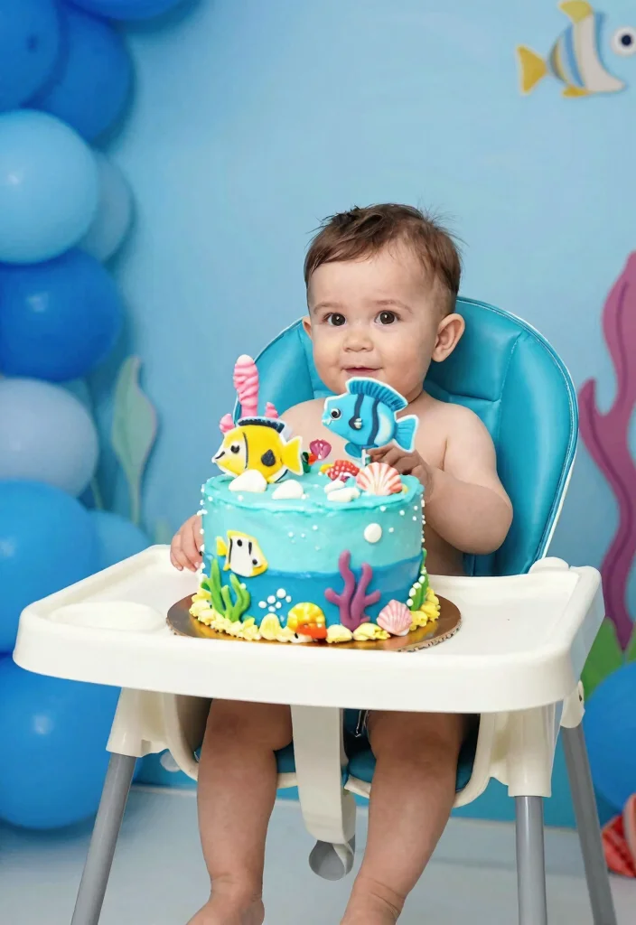 16 Cake Smash Boy Ideas Cute First Birthday Fun - 12. Under the Sea 1