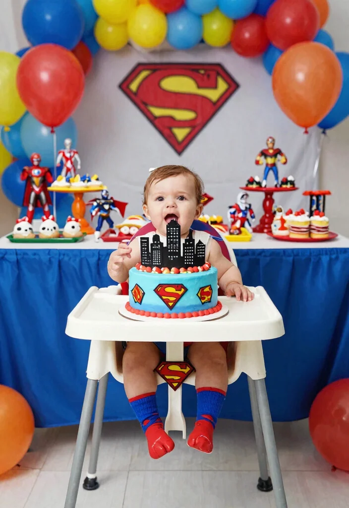 16 Cake Smash Boy Ideas Cute First Birthday Fun - 5. Superhero Showdown 1