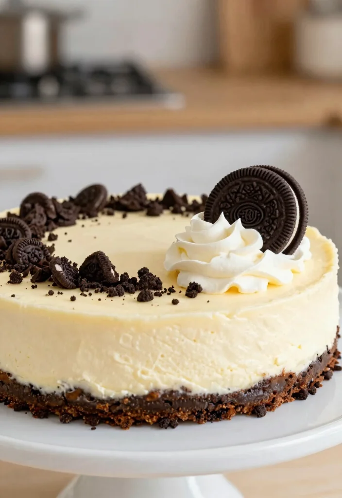 16 Cheesecake de Oreo Ideas: Creamy Chocolate Crunch - 1. No-Bake Oreo Cheesecake 1