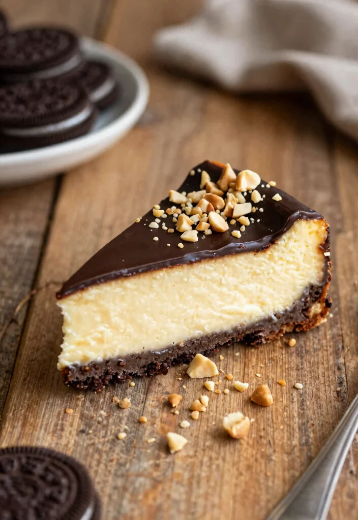 16 Cheesecake de Oreo Ideas: Creamy Chocolate Crunch - 12. Peanut Butter Oreo Cheesecake 1