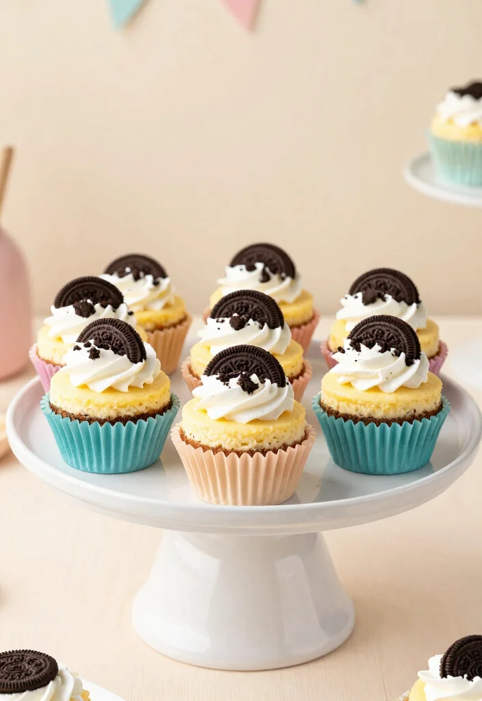 16 Cheesecake de Oreo Ideas: Creamy Chocolate Crunch - 3. Mini Oreo Cheesecakes 1