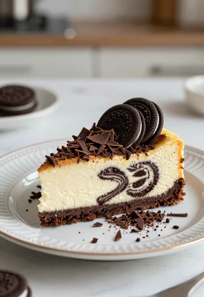 16 Cheesecake de Oreo Ideas: Creamy Chocolate Crunch - 5. Oreo Swirl Cheesecake 1