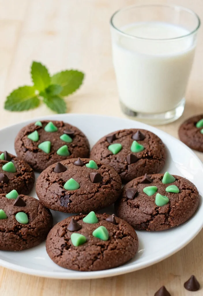 16 Chocolate Cake Mix Cookies Ideas: Quick Chewy Treats - 4. Mint Chocolate Cake Mix Cookies 1
