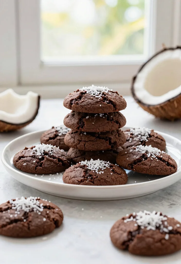16 Chocolate Cake Mix Cookies Ideas: Quick Chewy Treats - 7. Coconut Chocolate Cake Mix Cookies 1