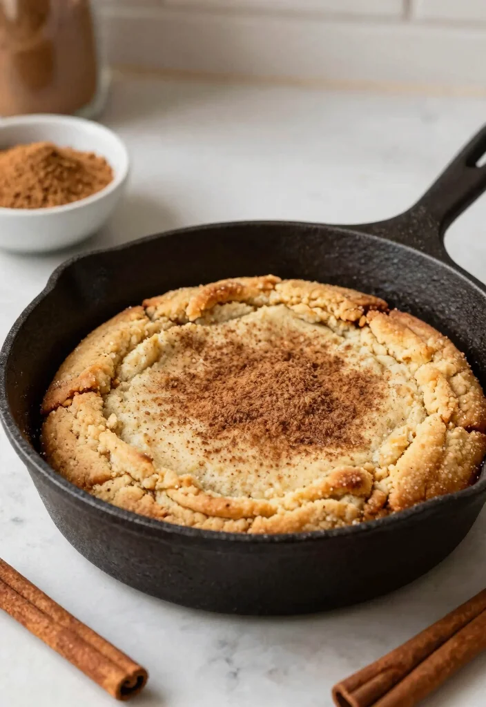 16 Deep Dish Cookie Recipe Ideas: Skillet Gooey Dessert - 13. Snickerdoodle Deep Dish Cookie 1