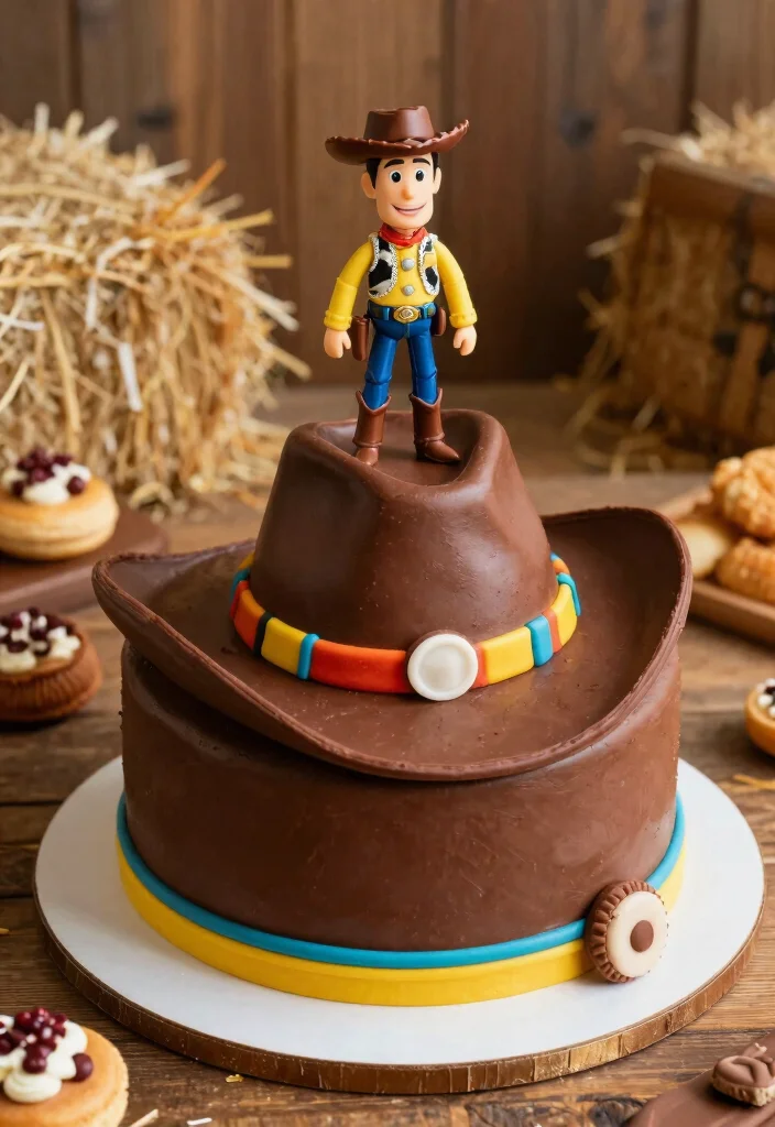 16 First Rodeo Smash Cake Ideas Cute Western Style - 1. Cowboy Hat Cake 1