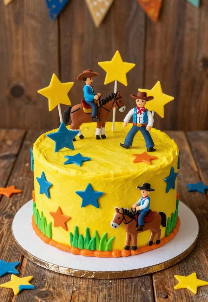 16 First Rodeo Smash Cake Ideas Cute Western Style - 10. Rodeo Star Cake 1