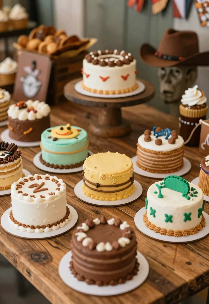 16 First Rodeo Smash Cake Ideas Cute Western Style - 12. Mini Smash Cakes 1