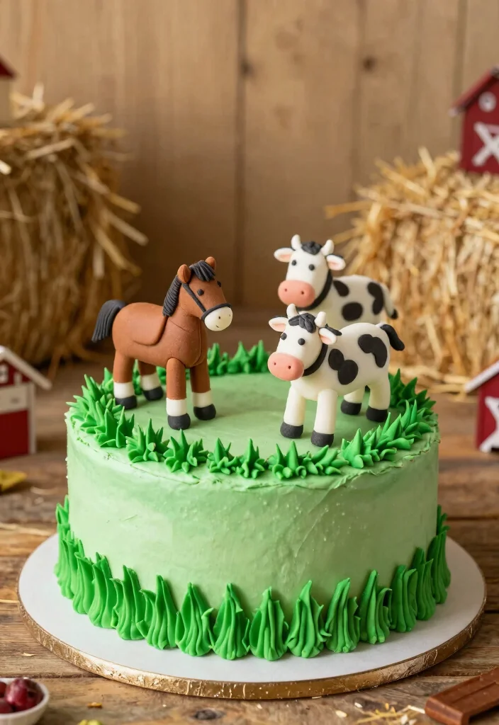 16 First Rodeo Smash Cake Ideas Cute Western Style - 9. Rodeo Animal Cake 1