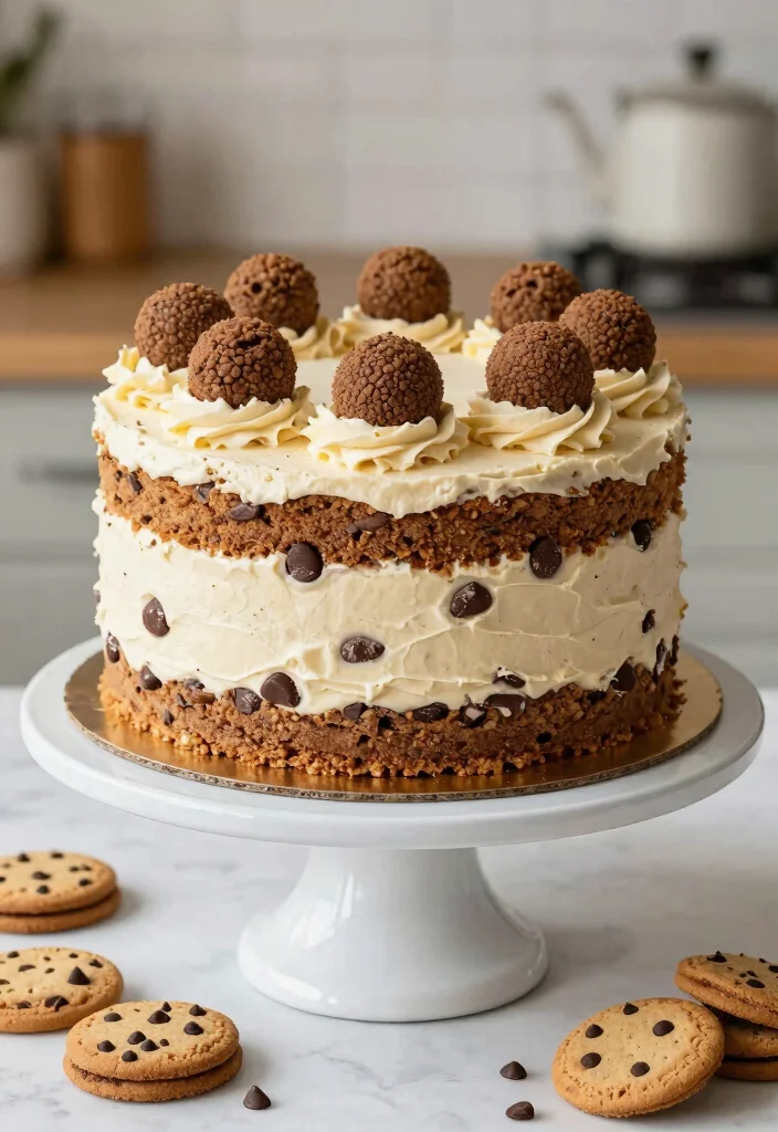 16 Happy Birthday Husband Cake Ideas Masculine and Stylish - 14. Chocolate Chip Cookie Dough Cake 1