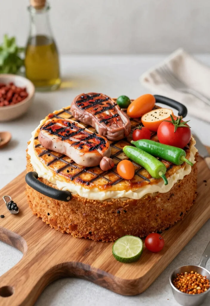 16 Happy Birthday Husband Cake Ideas Masculine and Stylish - 5. Grilled BBQ Cake 1