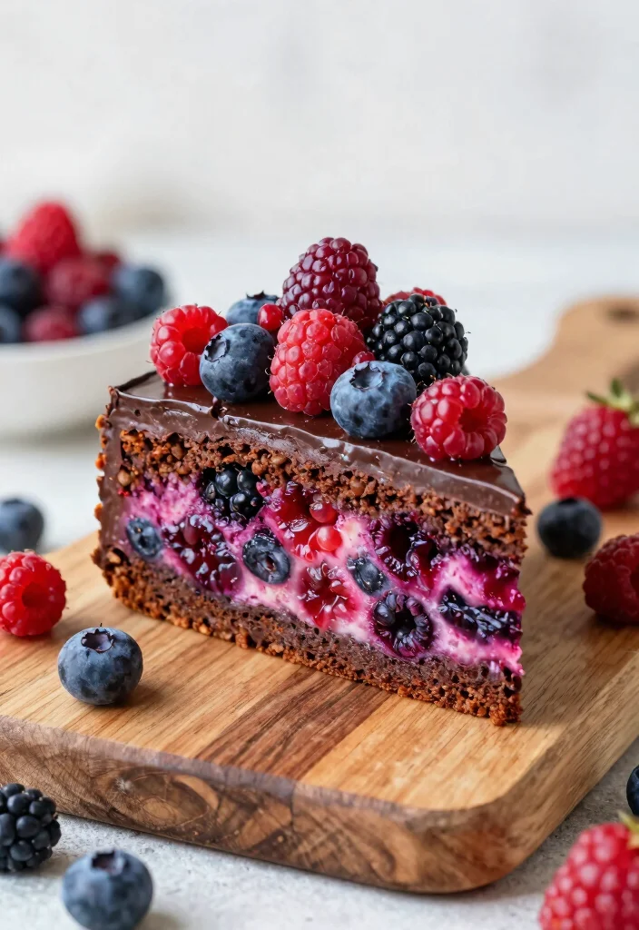 16 One Bowl Chocolate Cake Ideas for Easy No Mess Baking - 11. Berry Chocolate Cake 1