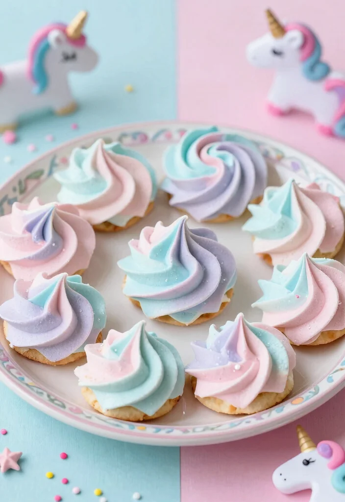 16 Small Unicorn Cake Ideas: Cute Magical Designs - 7. Unicorn Meringue Cookies 1