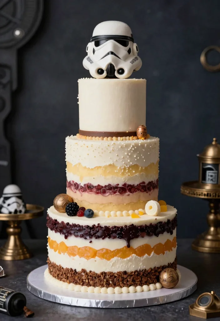 16 Star Wars Wedding Cake Ideas for a Nerdy Chic Celebration - 16. Star Wars Fusion Cakes 1