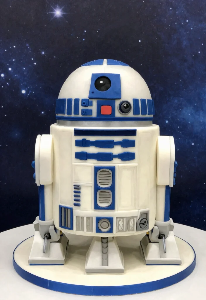 16 Star Wars Wedding Cake Ideas for a Nerdy Chic Celebration - 8. R2-D2 Cake 1