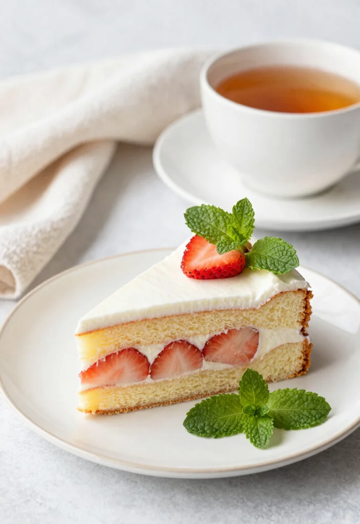 16 Strawberry Cake Slice Ideas for Elegant Dessert Styling - 14. Strawberry Chiffon Cake Slice 1