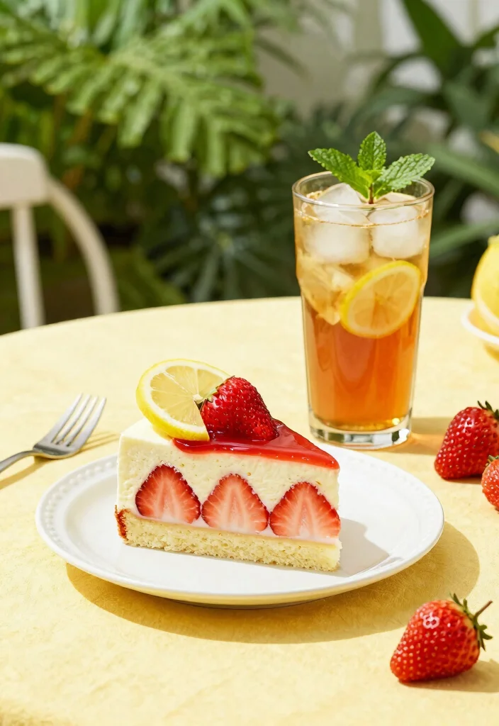 16 Strawberry Cake Slice Ideas for Elegant Dessert Styling - 3. Strawberry Lemonade Cake Slice 1