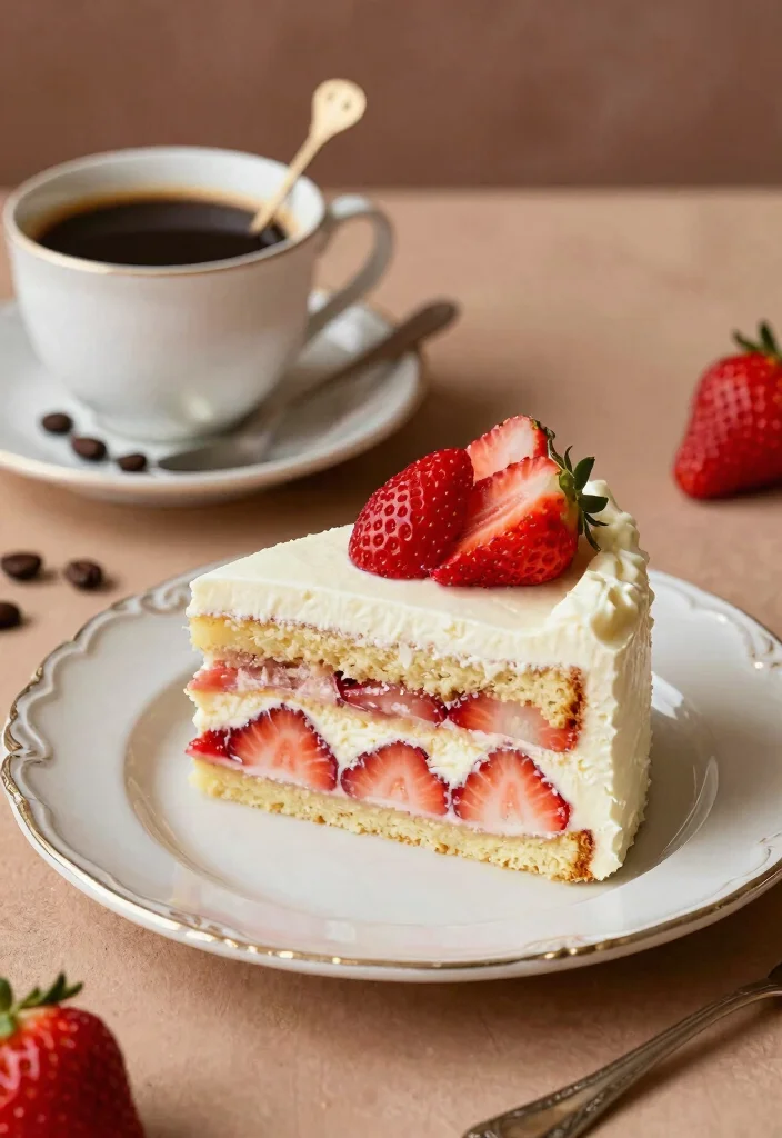 16 Strawberry Cake Slice Ideas for Elegant Dessert Styling - 8. Strawberry Mascarpone Cake Slice 1
