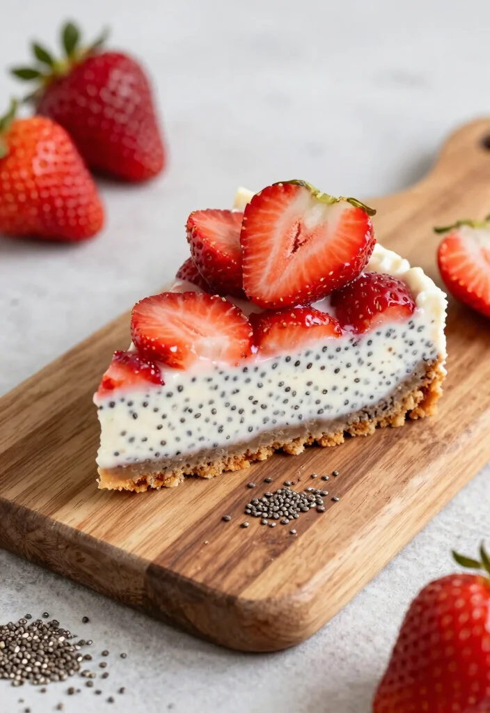 16 Strawberry Cheesecake Bars Ideas: Easy Sliceable Dessert - 11. Strawberry Chia Seed Cheesecake Bars 1