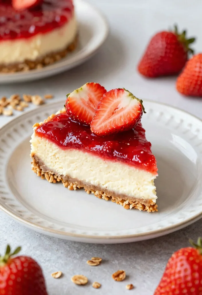 16 Strawberry Cheesecake Bars Ideas: Easy Sliceable Dessert - 16. Strawberry Cheesecake Bars with Granola Crust 1