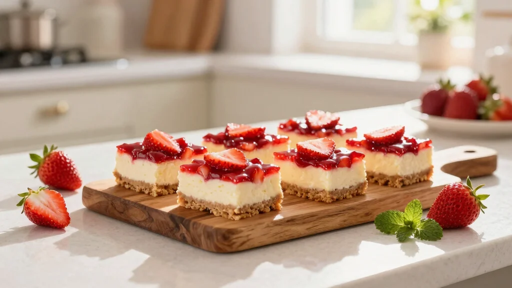 16 Strawberry Cheesecake Bars Ideas: Easy Sliceable Dessert