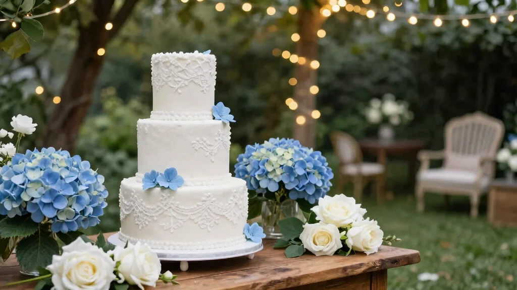 16 White and Blue Wedding Cake Ideas for a Classic Fresh Look