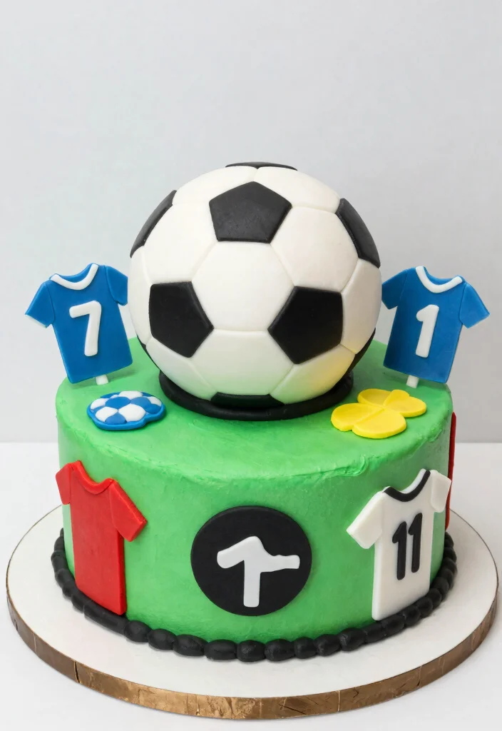 17 Birthday Cake 1 Year Ideas: Cute Smash Ready Designs - 11. Sports Fan Smash Cake 1