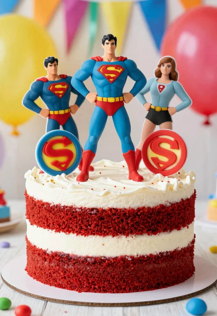 17 Birthday Cake 1 Year Ideas: Cute Smash Ready Designs - 9. Superhero Smash Cake 1