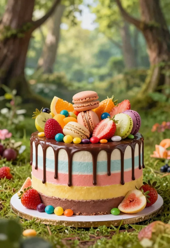 17 Forest Wedding Cake Ideas for Whimsical Natural Romance - 4. Whimsical Drip Cakes 1