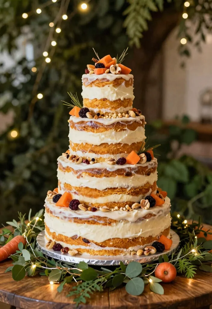 17 Forest Wedding Cake Ideas for Whimsical Natural Romance - 6. Rustic Tiered Cakes 1