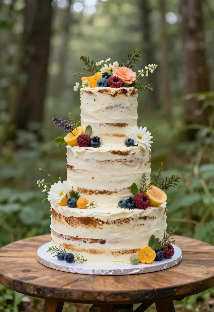17 Forest Wedding Cake Ideas for Whimsical Natural Romance - 8. Eco-Friendly Ingredients 1