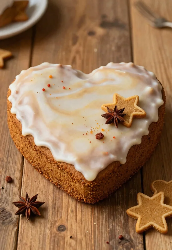 17 Heart Shaped Cake Ideas for a Romantic Sweet Style - 15. Gingerbread Heart Cake 1