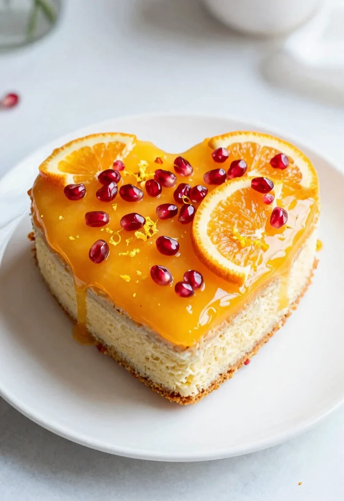 17 Heart Shaped Cake Ideas for a Romantic Sweet Style - 16. Pomegranate Citrus Heart Cake 1