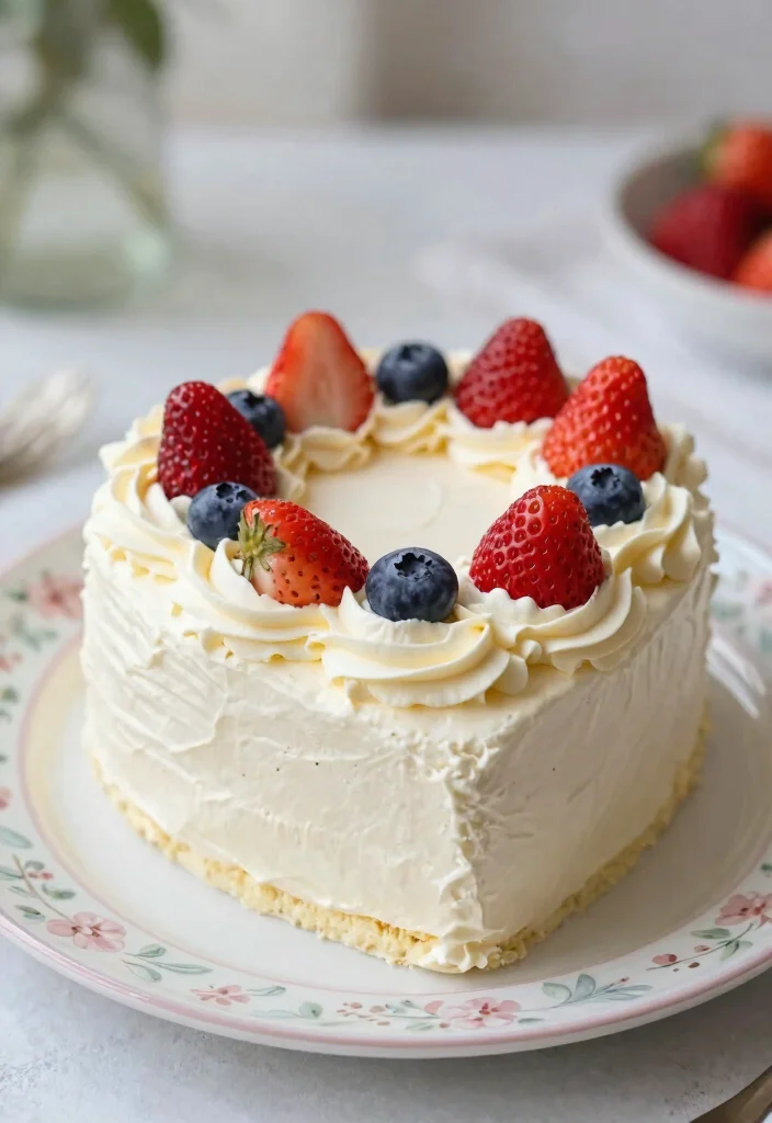 17 Heart Shaped Gender Reveal Cake Ideas Cute Surprise Design - 7. Simple Heart Cake with Whipped Cream 1