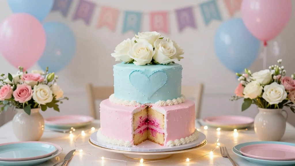 17 Heart Shaped Gender Reveal Cake Ideas Cute Surprise Design