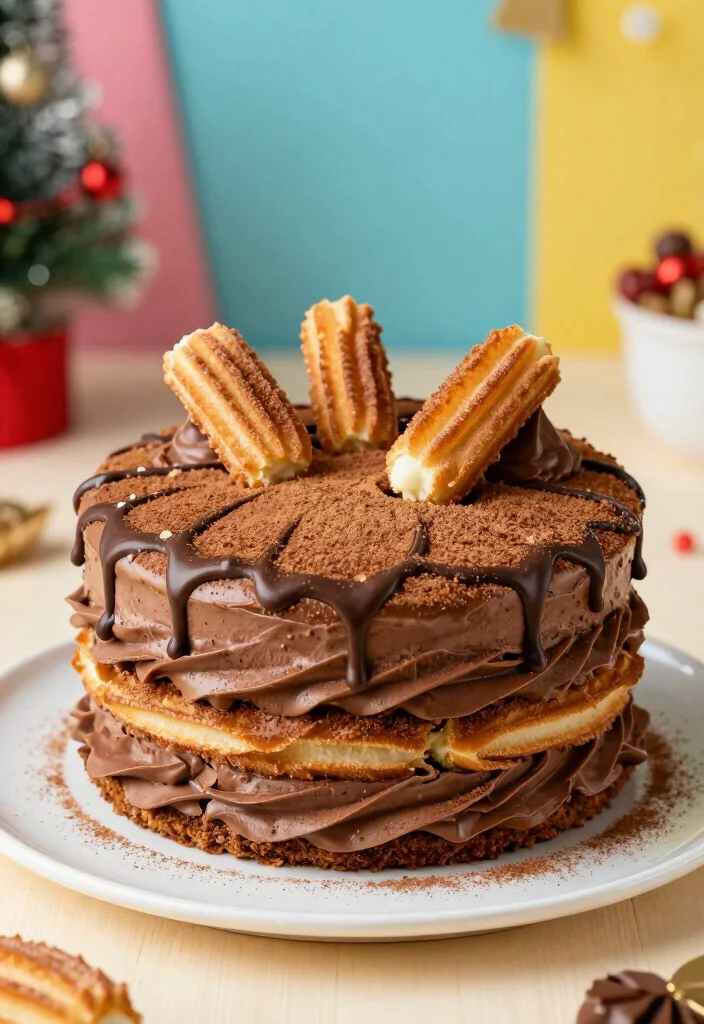 17 Mexican Chocolate Cake Ideas Spiced Rich Flavor - 9. Chocolate Churro Cake 1