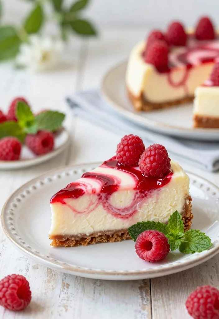 17 New York Cheesecake Recipes: Dense, Creamy Classics - 11. Raspberry Swirl Cheesecake 1