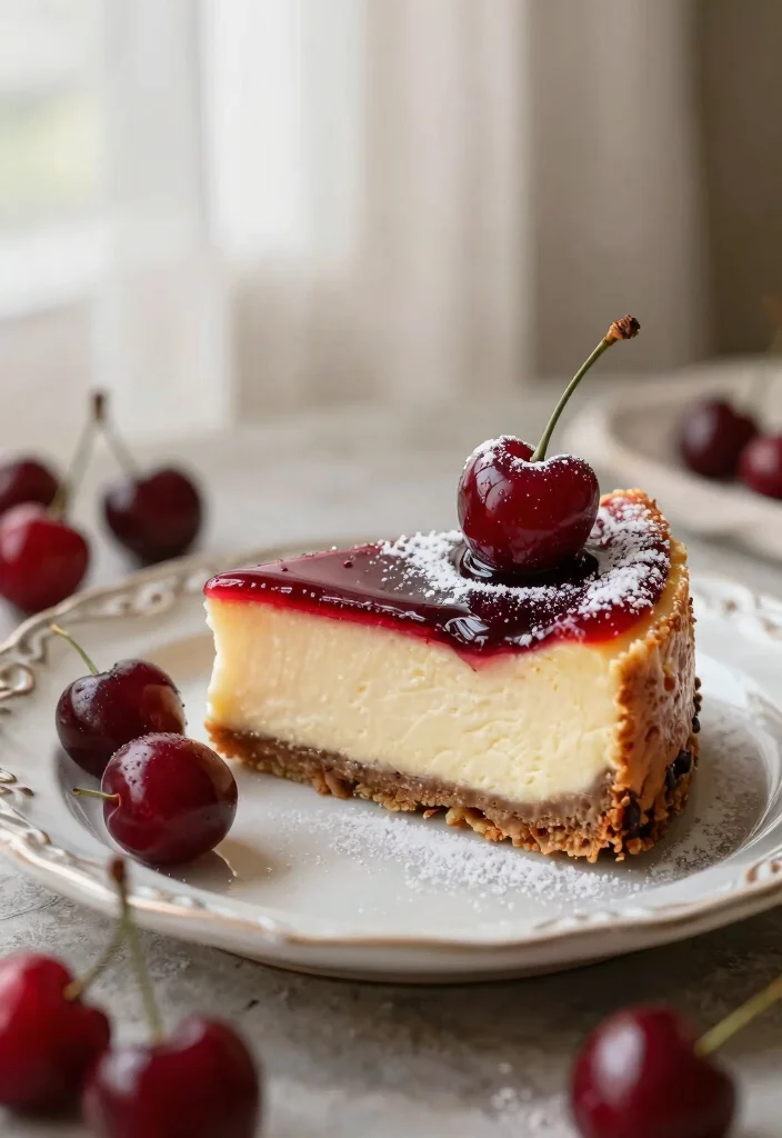 17 New York Cheesecake Recipes: Dense, Creamy Classics - 12. Cherry Vanilla Cheesecake 1