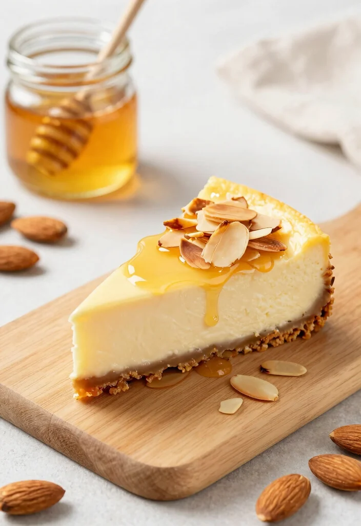 17 New York Cheesecake Recipes: Dense, Creamy Classics - 13. Honey Almond Cheesecake 1