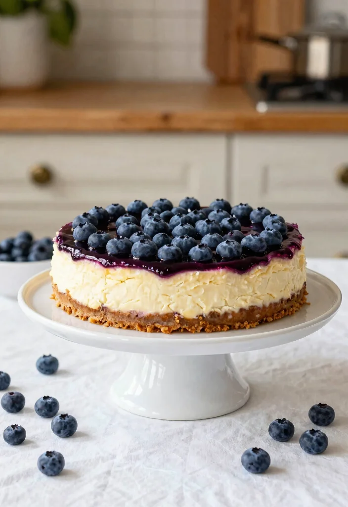 17 New York Cheesecake Recipes: Dense, Creamy Classics - 6. Blueberry Bliss Cheesecake 1