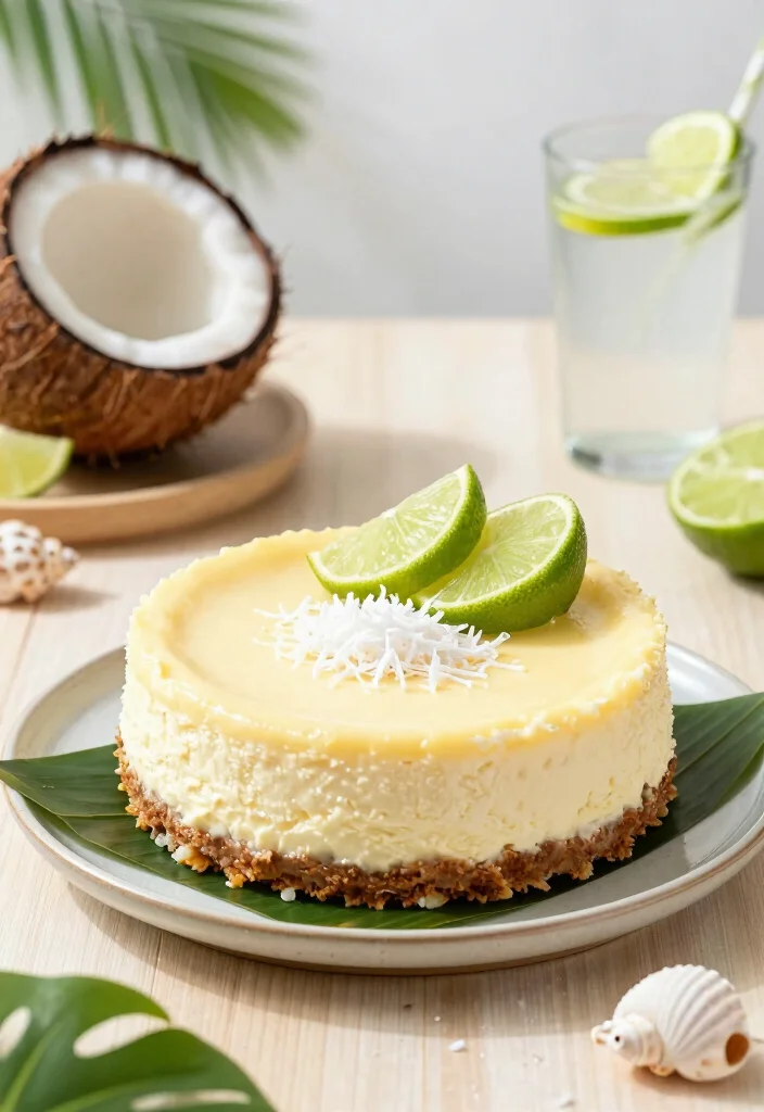 17 New York Cheesecake Recipes: Dense, Creamy Classics - 9. Coconut Lime Cheesecake 1