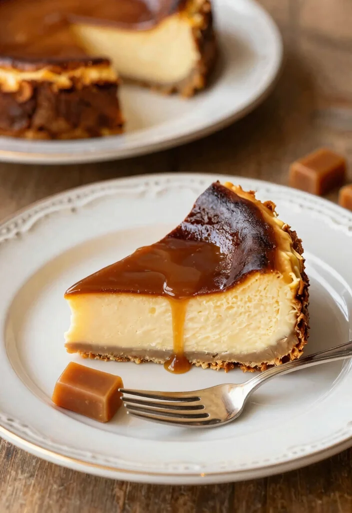17 San Sebastian Cheesecake Ideas Burnt Basque Style - 4. Dulce de Leche San Sebastian Cheesecake 1