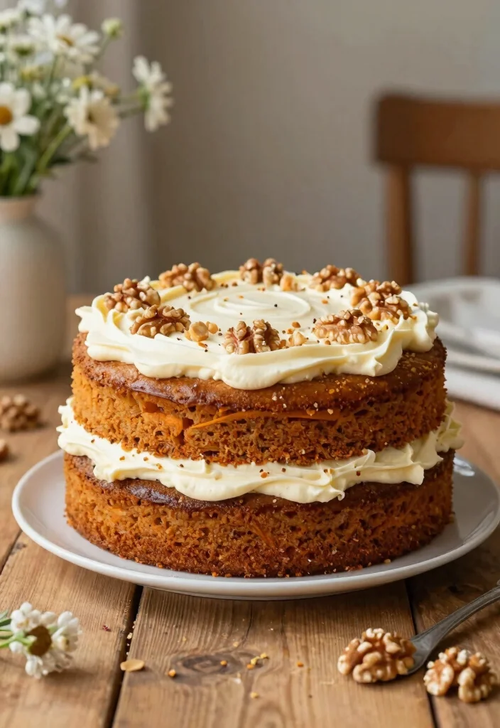 17 Small 2 Tier Wedding Cake Ideas: Intimate Stylish Designs - 12. Carrot Cake with Cream Cheese Frosting 1