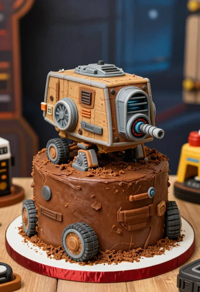 17 Star Wars Birthday Cake Ideas Epic Galactic Designs - 12. Jawa Sandcrawler Cake 1