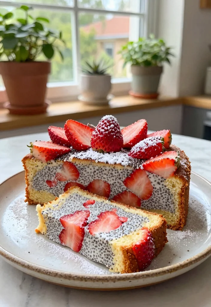 17 Strawberry Sheet Cake Recipe Ideas Easy Crowd Dessert - 10. Strawberry Chia Seed Sheet Cake 1