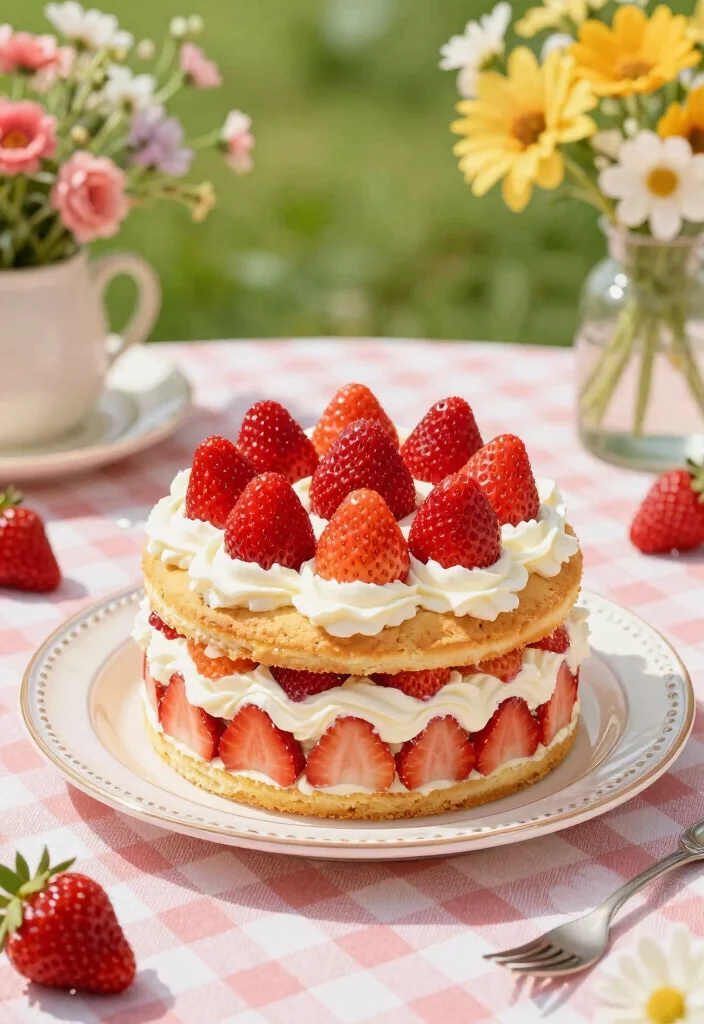 17 Strawberry Sheet Cake Recipe Ideas Easy Crowd Dessert - 11. Strawberry Shortcake Sheet Cake 1